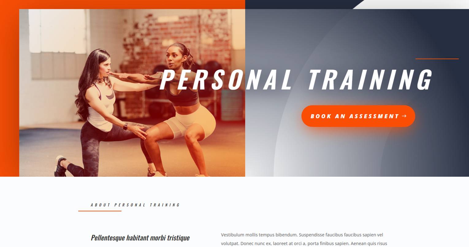 Personal Trainer Website